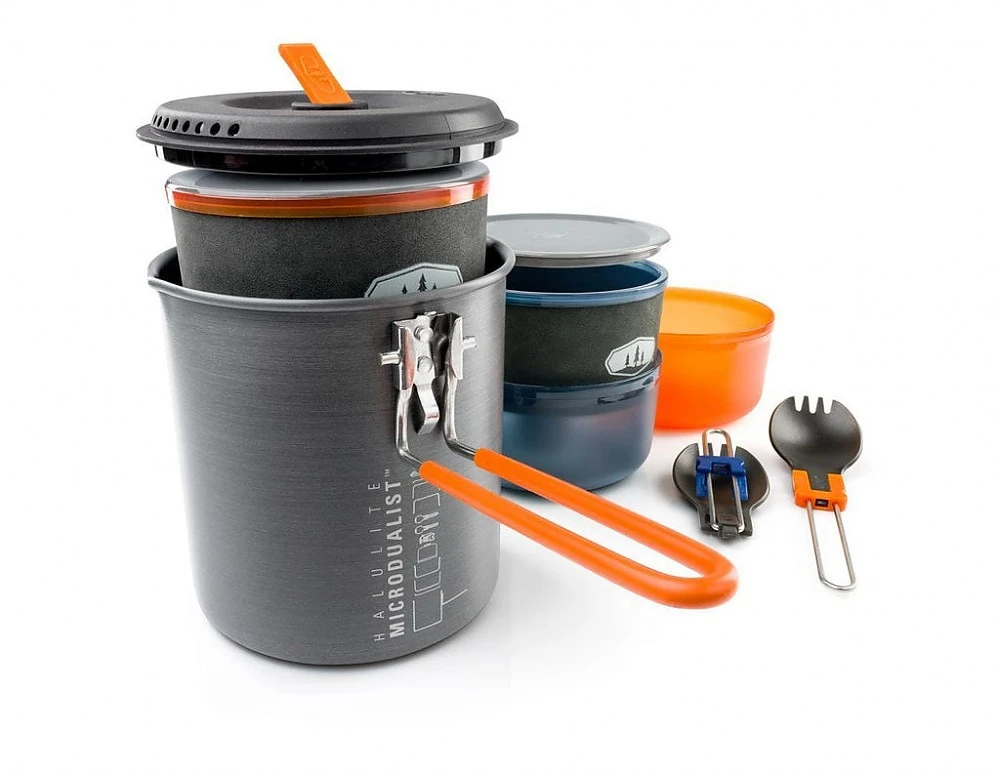 GSI Outdoors Halulite Microdualist Cookset 3 GSI Outdoors Halulite Microdualist Cookset